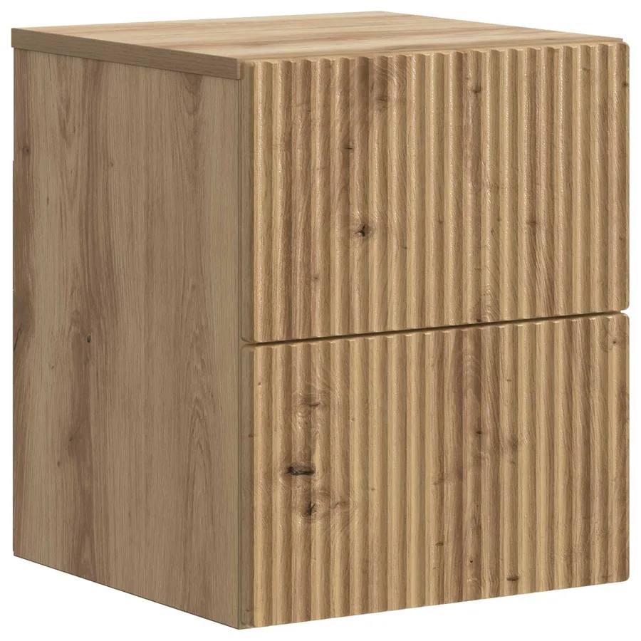 Cabinet de chevet mural 2 pc Chêne artisanal 33 x 34,5 x 40 cm - 5