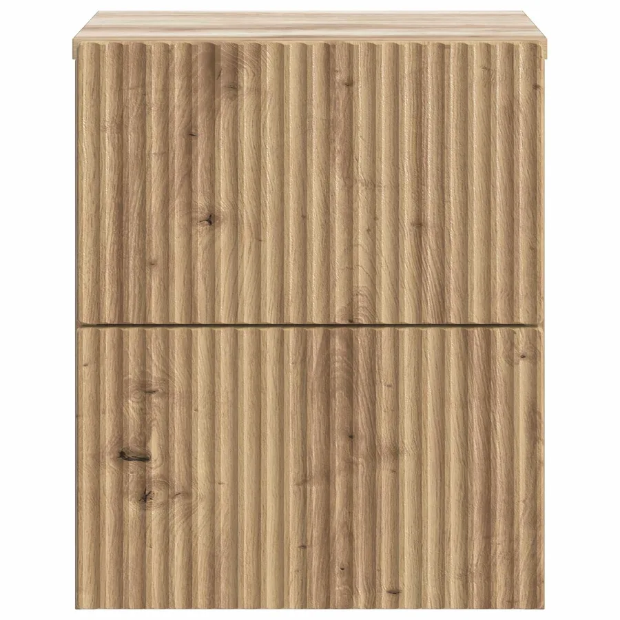 Cabinet de chevet mural 2 pc Chêne artisanal 33 x 34,5 x 40 cm - 7