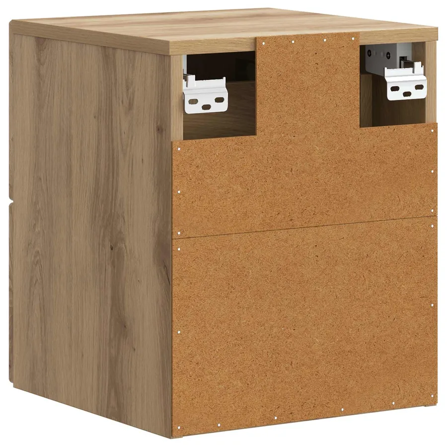 Cabinet de chevet mural 2 pc Chêne artisanal 33 x 34,5 x 40 cm - 9