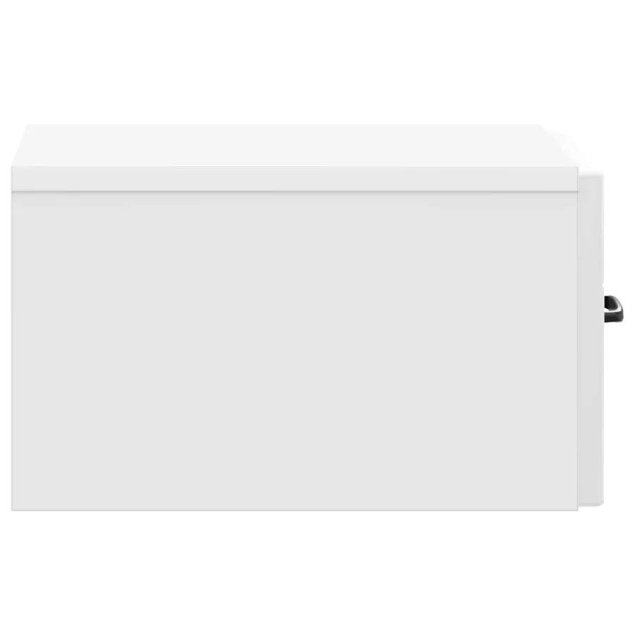 Cabinet de chevet mural Blanc brillant 34,5 x 33 x 20 cm - 6