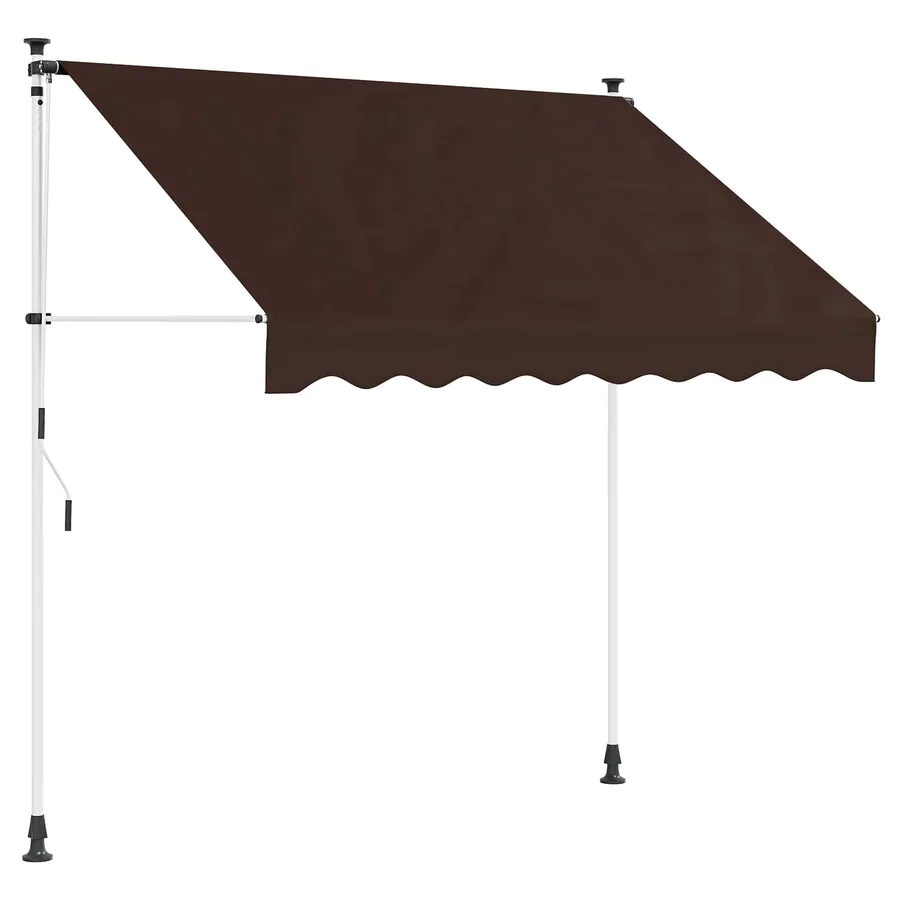 Auvent rétractable manuel Marron 100 cm - 2