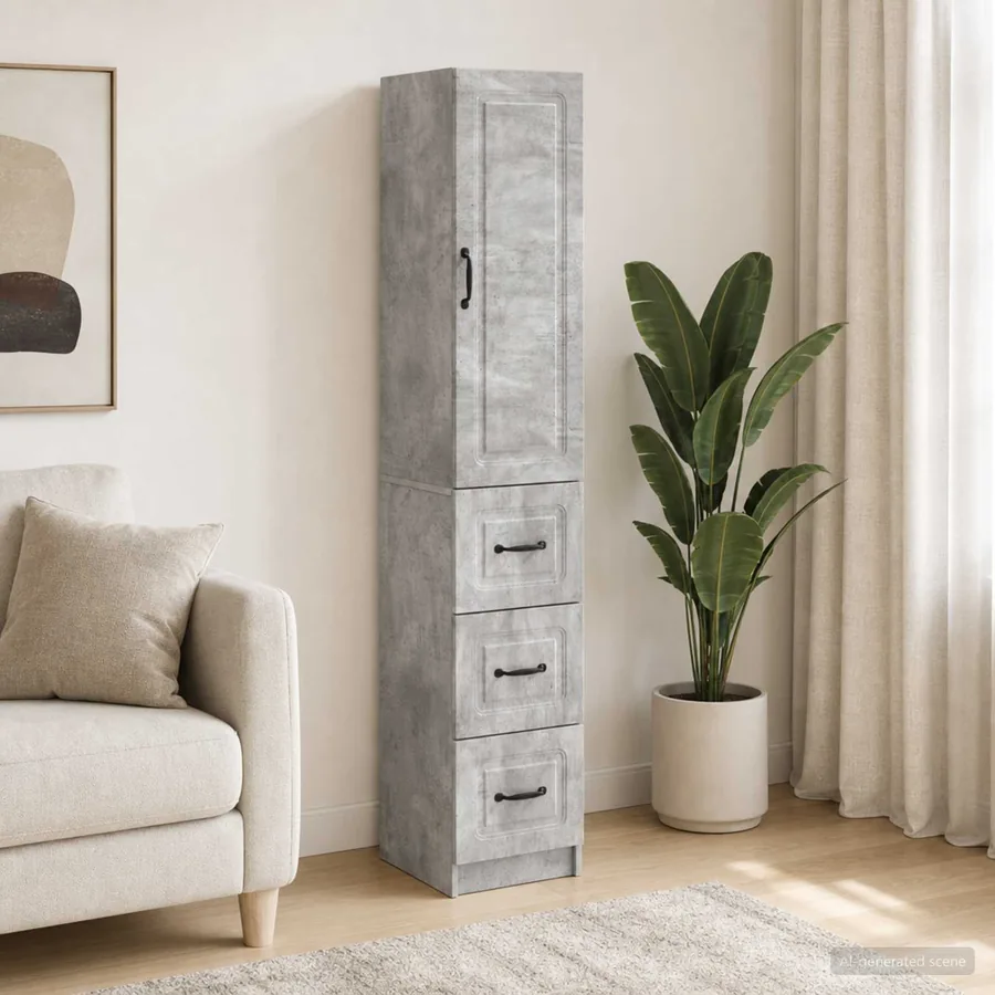 Ensemble de Meubles 2 pcs Gris béton 33 x 34,5 x 87 cm