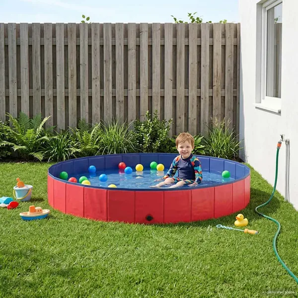 Piscine pour enfants Rouge Ø200 x 30 cm