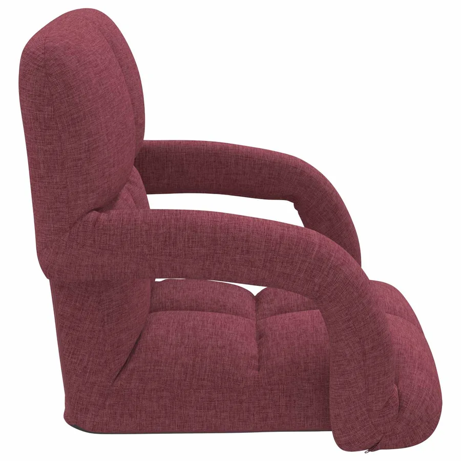 Chaise de sol réglable avec accoudoir Bordeaux - 5