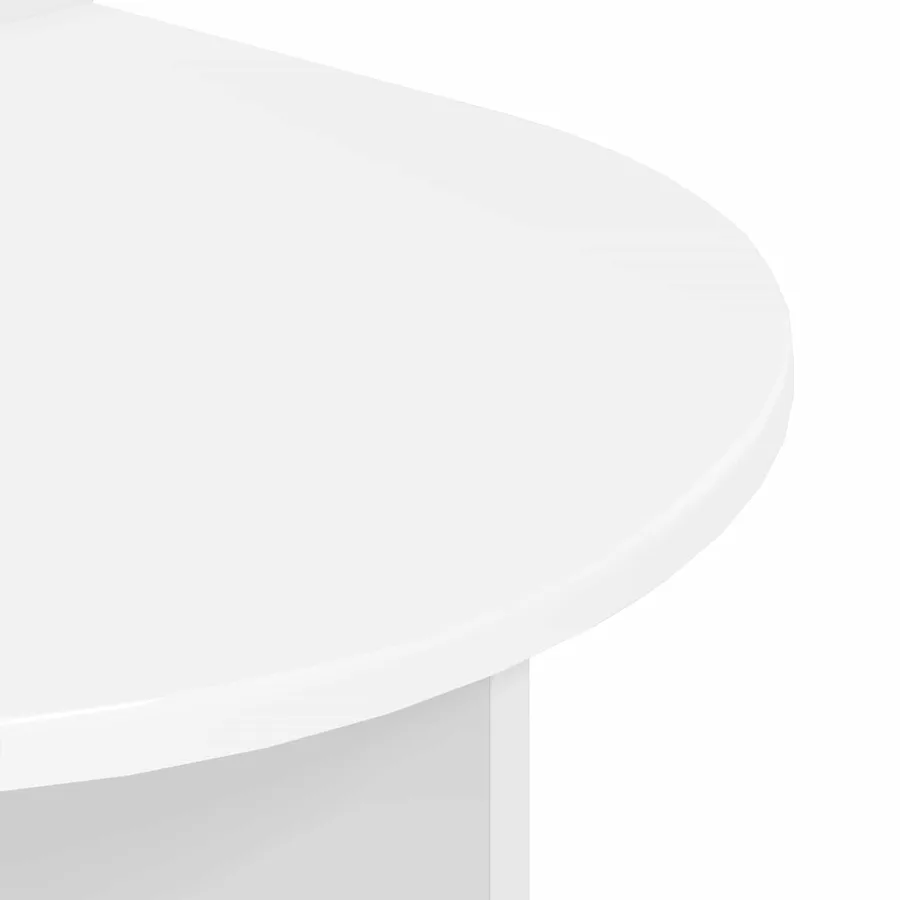 Table de chevet 2 pcs Blanc 48 x 49 x 65 cm Bois d’ingénierie - 9