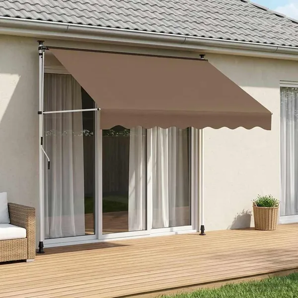 Auvent rétractable manuel Taupe 200 cm