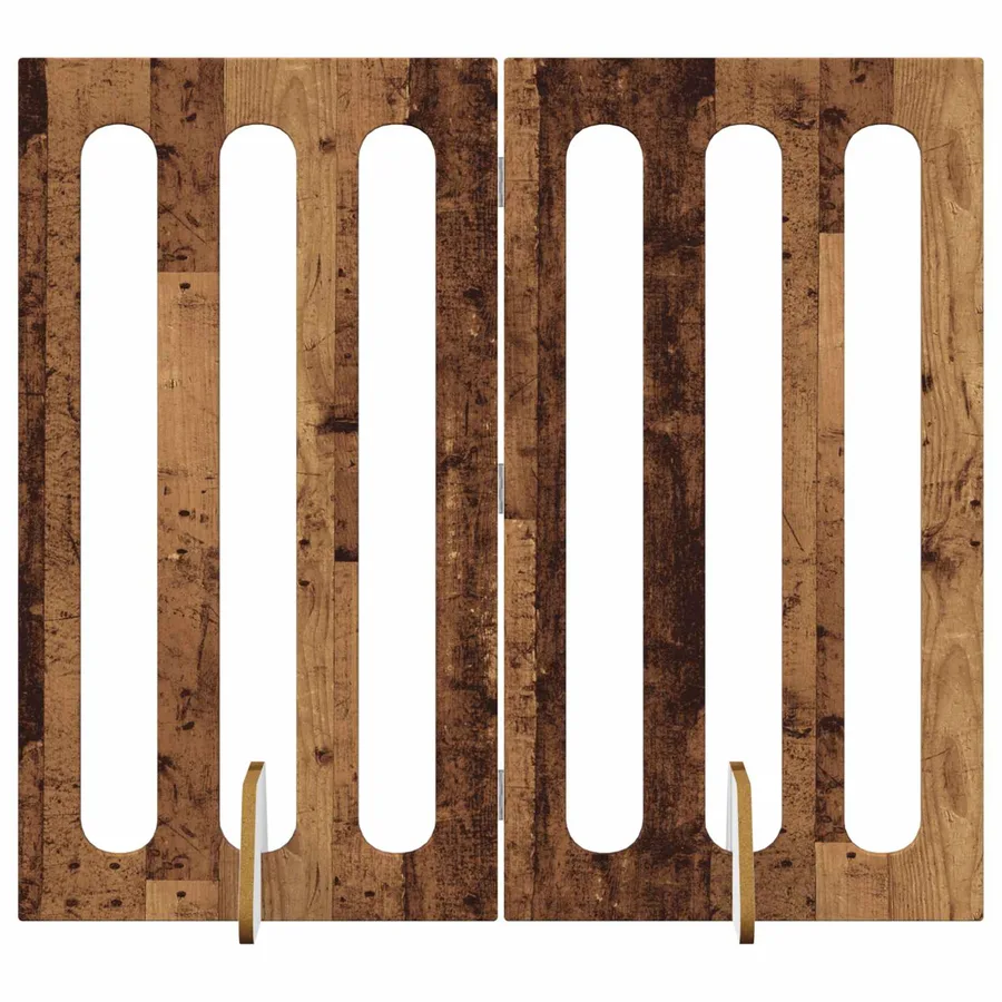 Clôture pliable pour animaux 2 pcs Bois de chêne - 2