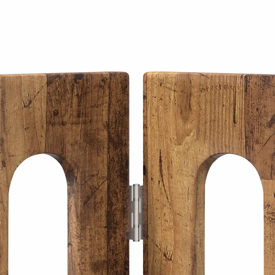 Clôture pliable pour animaux 2 pcs Bois de chêne - 5