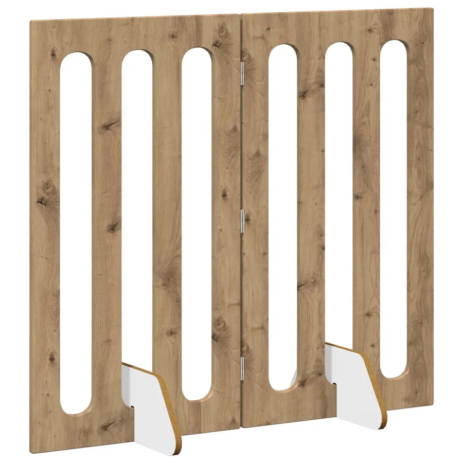 Clôture pliable pour animaux 2 pcs Chêne Artisanal - 3