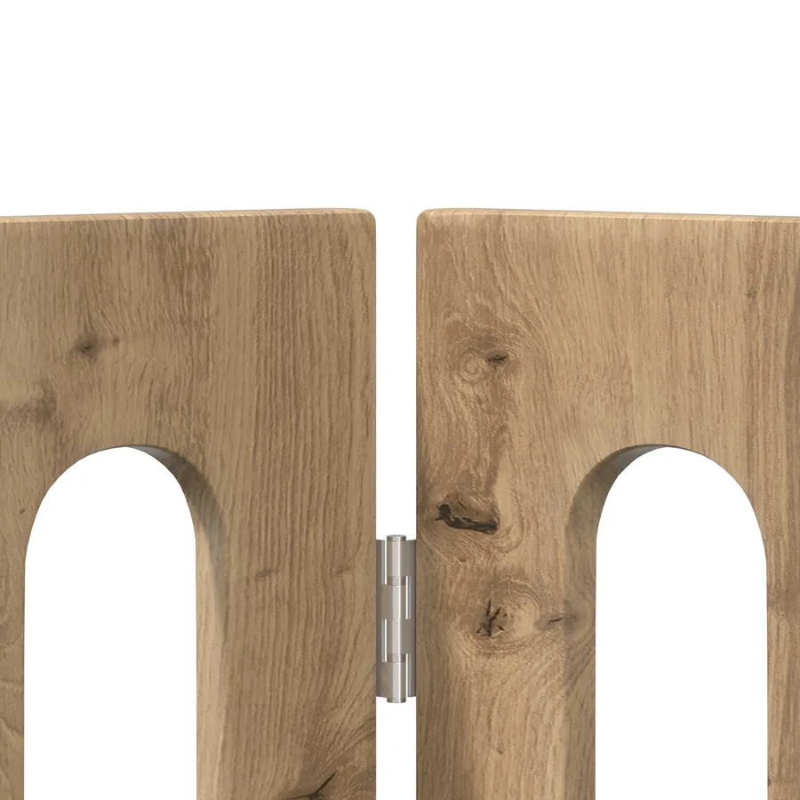 Clôture pliable pour animaux 2 pcs Chêne Artisanal - 5
