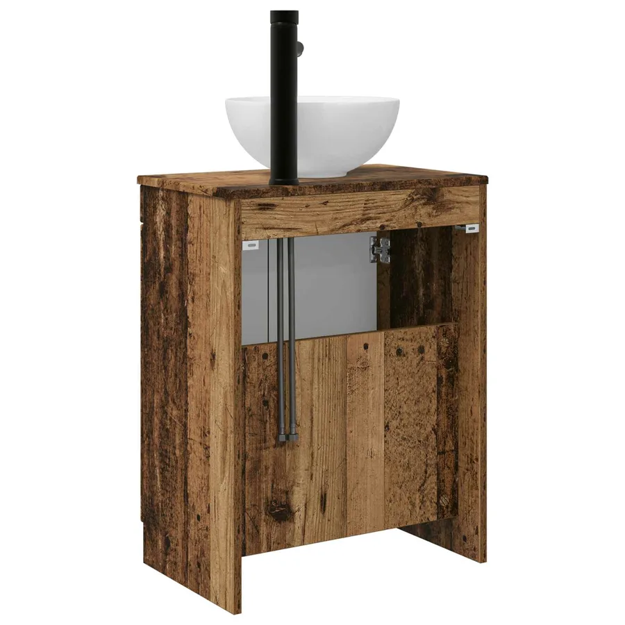 Meuble de salle de bain avec évier Bois ancien 54 x 35 x 83 cm - 6