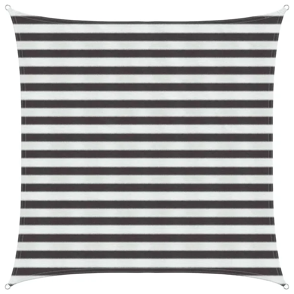 Voile d'ombre Anthracite et blanc 2 x 2 m HDPE