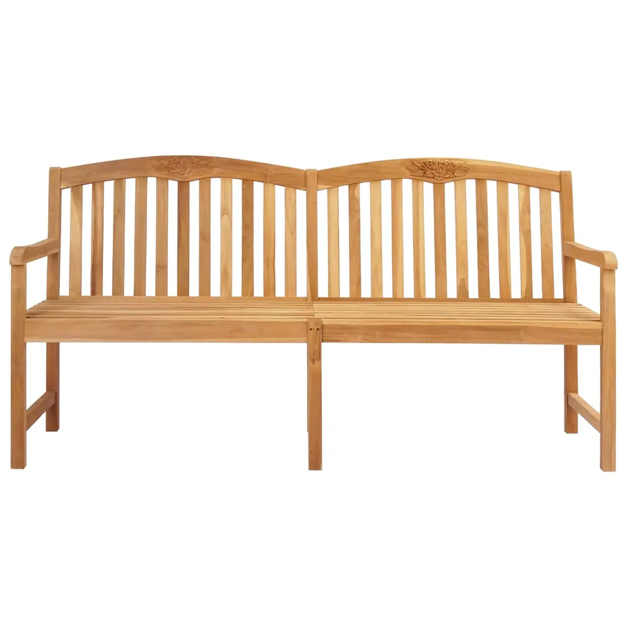 Banc en Bois Sculpté en Rose 150 x 60 x 90 cm Naturel - 3