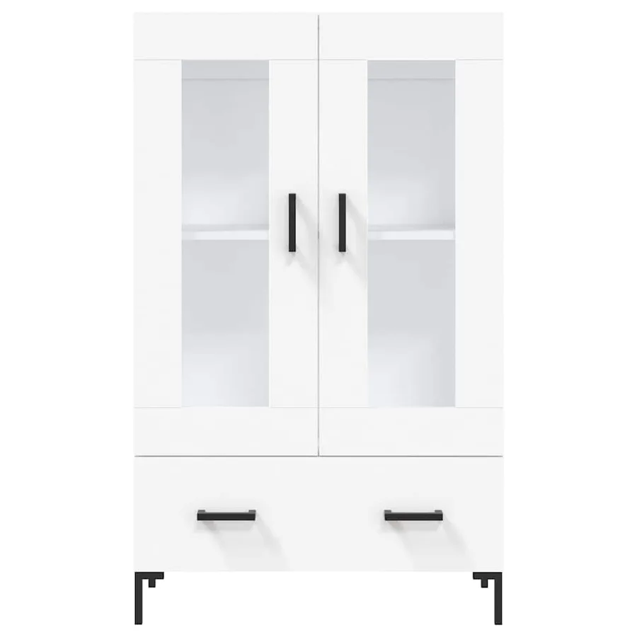 Buffet haut blanc 69,5x31x115 cm bois d'ingénierie - 6