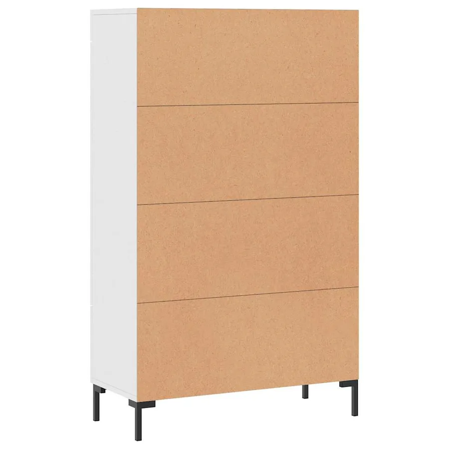 Buffet haut blanc 69,5x31x115 cm bois d'ingénierie - 8