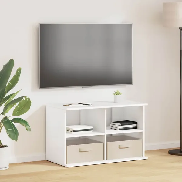 Support de télévision avec tiroir Blanc 79 x 40 x 48 cm