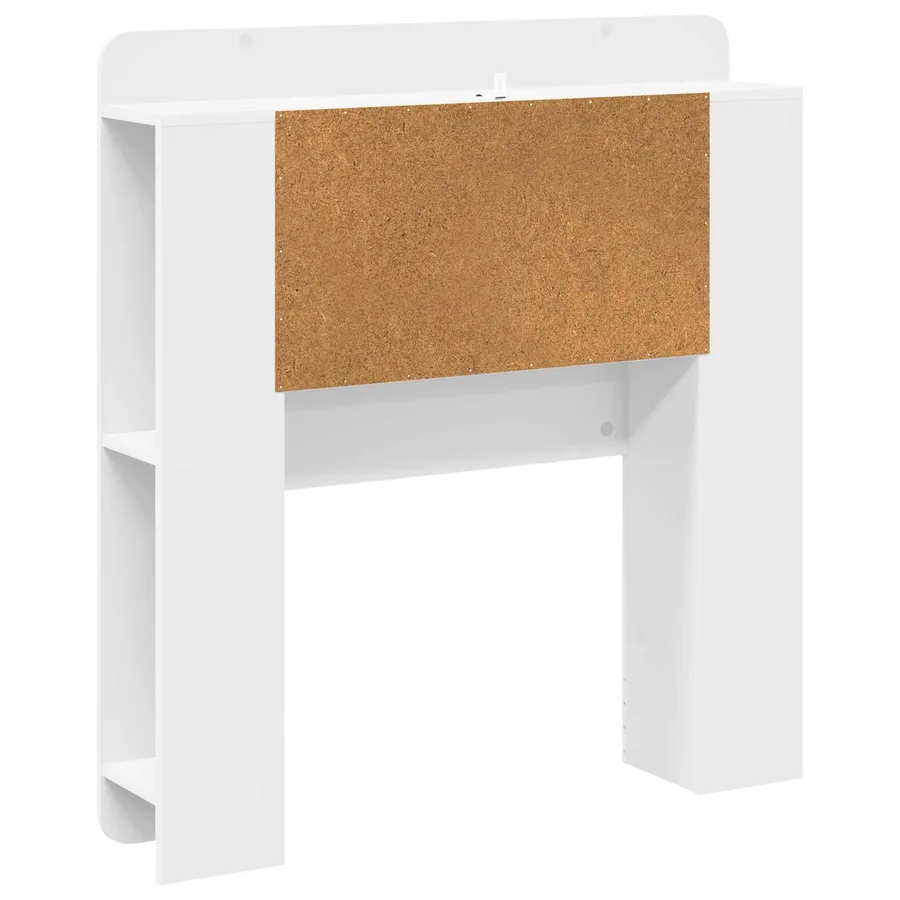 Cabinet de Tête de Lit avec stockage Blanc Bois d’ingénierie - 7