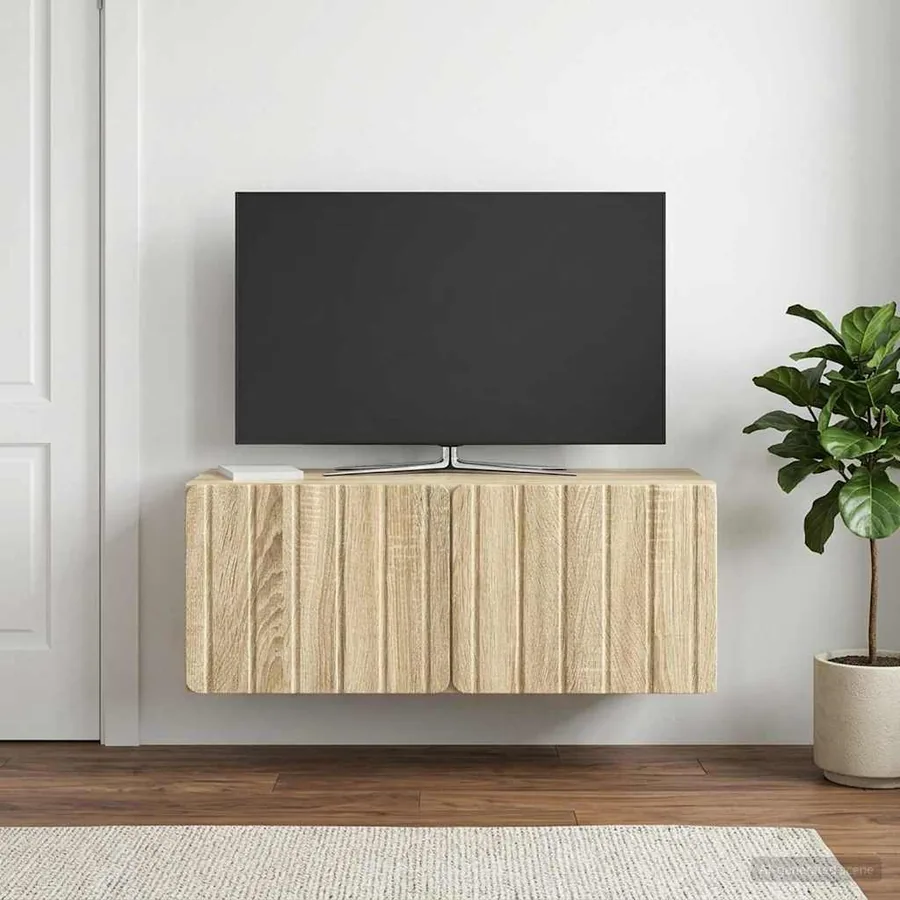 Meuble TV mural 78,5 x 31 x 30 cm Chêne Sonoma