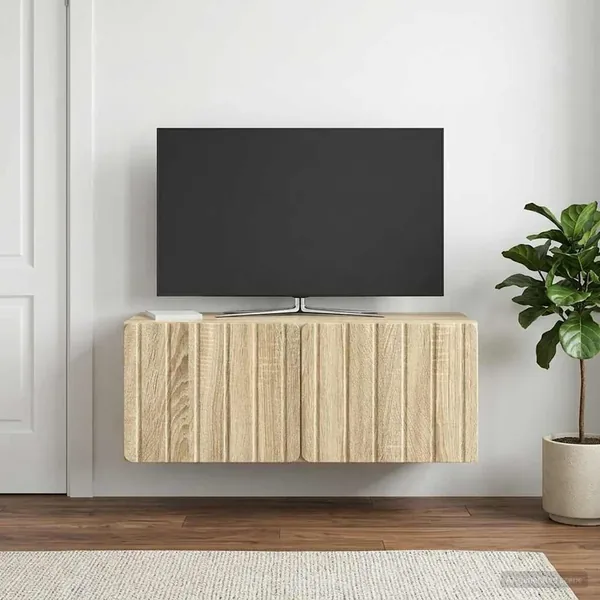 Meuble TV mural 78,5 x 31 x 30 cm Chêne Sonoma