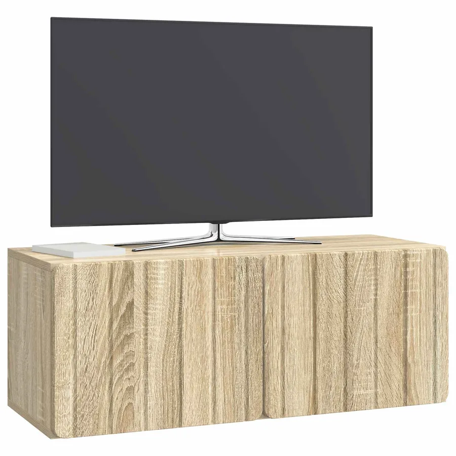 Meuble TV mural 78,5 x 31 x 30 cm Chêne Sonoma - 3