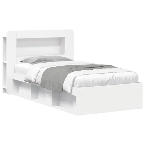 Cadre de lit avec rangement Blanc 80 x 200 cm Bois d'ingénierie