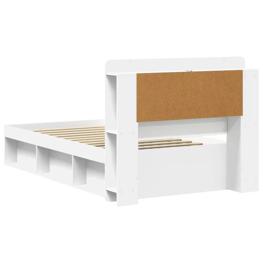 Cadre de lit avec rangement Blanc 80 x 200 cm Bois d'ingénierie - 4
