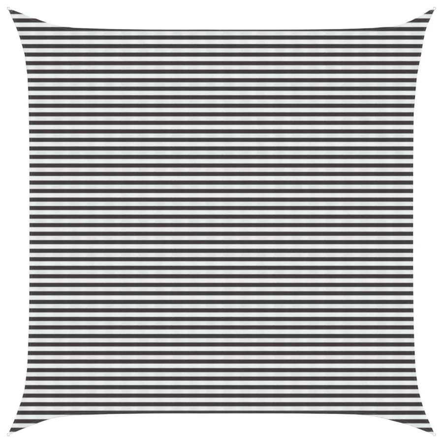 Voile d'ombre Anthracite et blanc 6 x 6 m HDPE