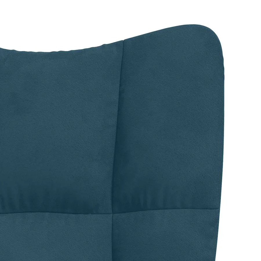 Chaise de relaxation Bleu Velours - 6