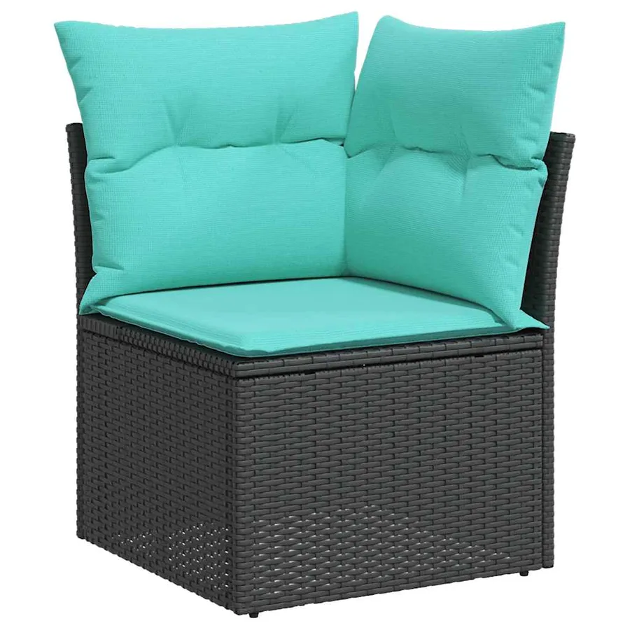 Ensemble de canapés de jardin 11 pcs et coussins rotin acacia - 4