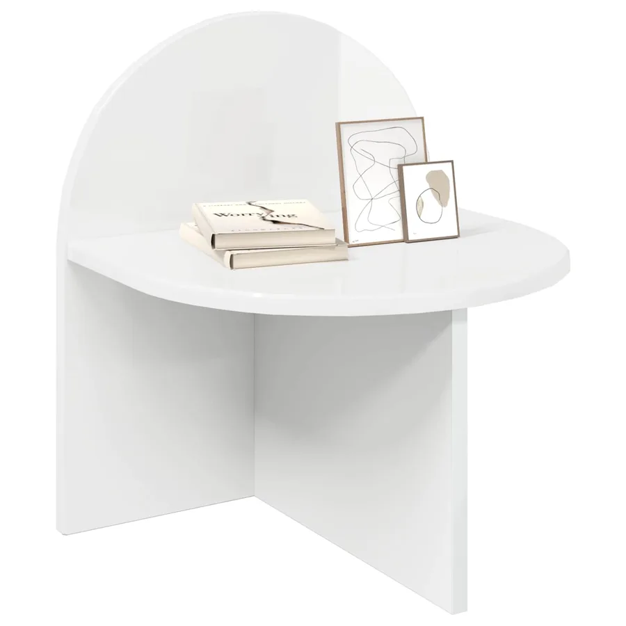Table de chevet 2 pcs Blanc brillant 40 x 35,5 x 45,5 cm - 3