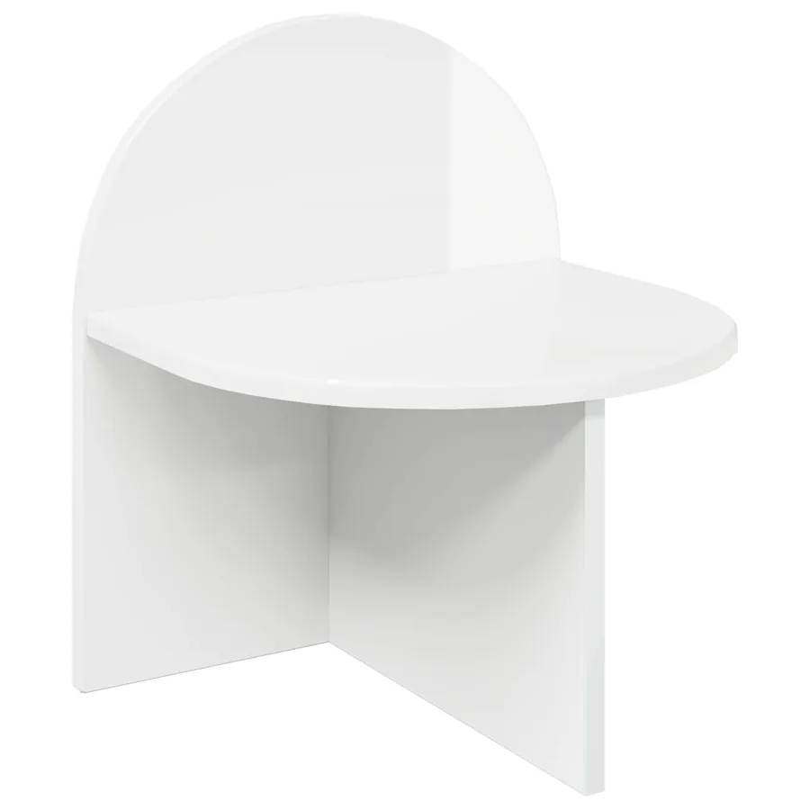 Table de chevet 2 pcs Blanc brillant 40 x 35,5 x 45,5 cm - 5