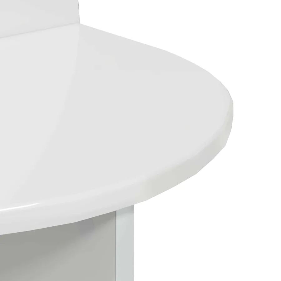Table de chevet 2 pcs Blanc brillant 40 x 35,5 x 45,5 cm - 9
