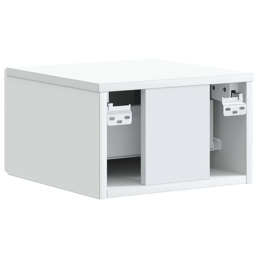 Cabinet de chevet mural avec tiroir Blanc 34,5 x 33 x 20 cm - 7