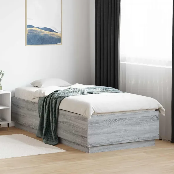 Cadre de lit Sonoma gris 80 x 200 cm Bois d'ingénierie