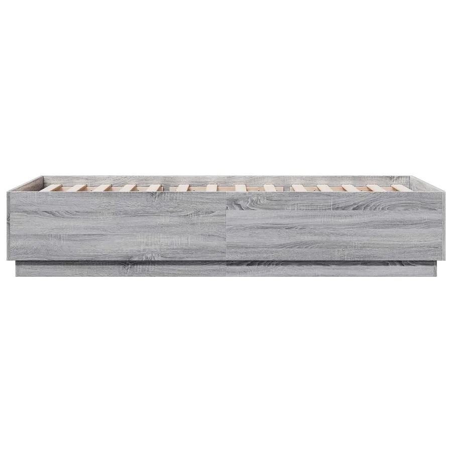Cadre de lit Sonoma gris 80 x 200 cm Bois d'ingénierie - 5