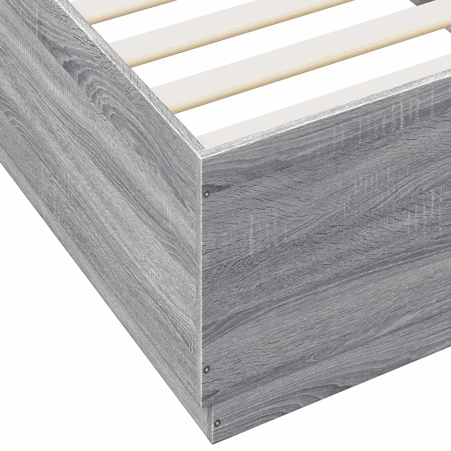 Cadre de lit Sonoma gris 80 x 200 cm Bois d'ingénierie - 7