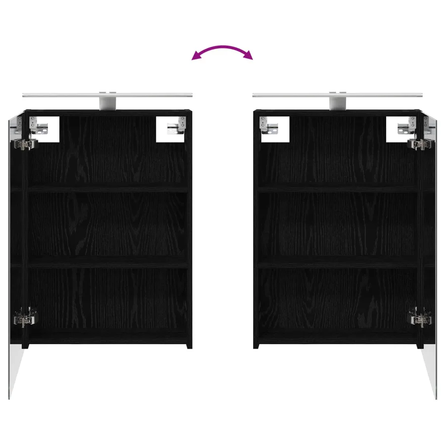 Ensemble de mobilier de salle de bain 5 pcs Chêne noir - 12