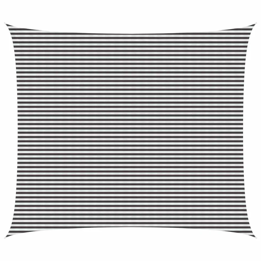 Voile d'ombre Anthracite et blanc 6 x 8 m HDPE