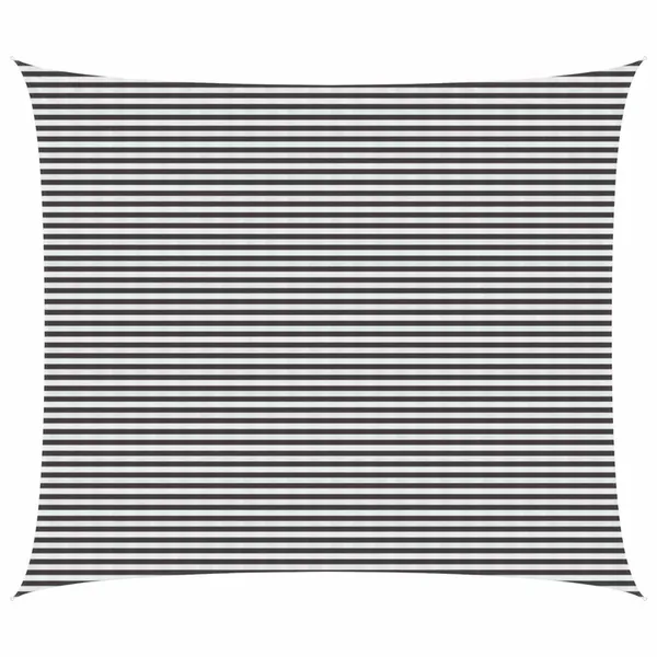 Voile d'ombre Anthracite et blanc 6 x 8 m HDPE