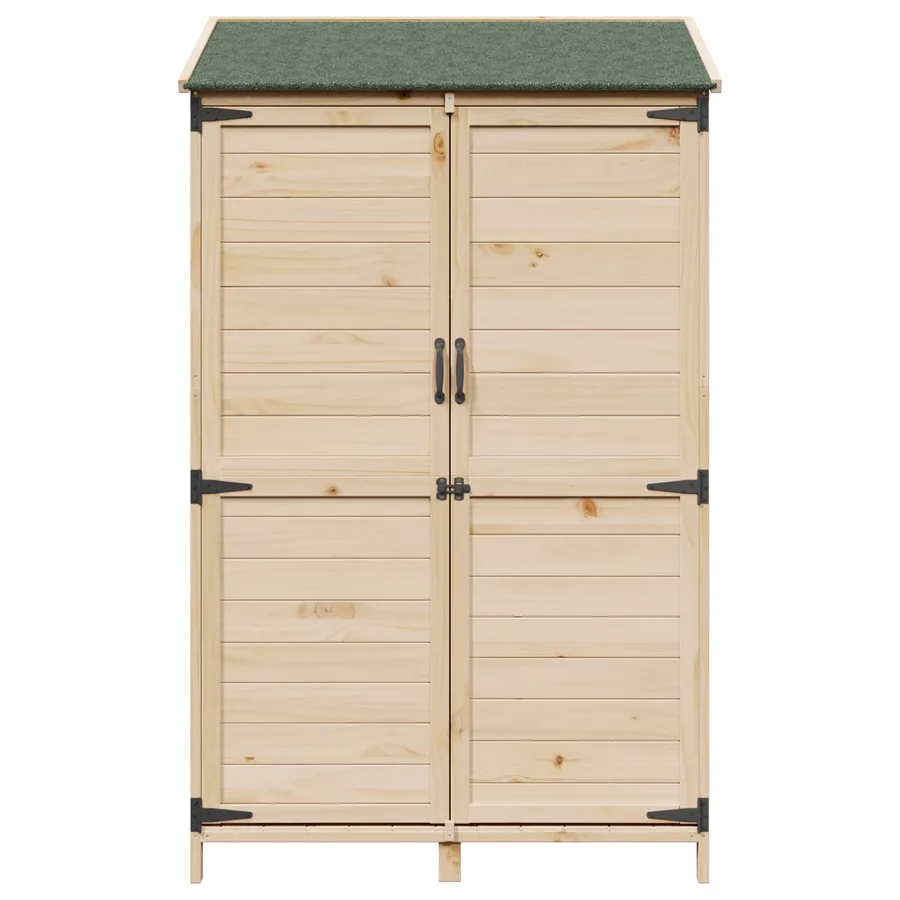 Abri de jardin Naturel 106,5 x 56 x 176 cm Bois de Sapin Massif - 4