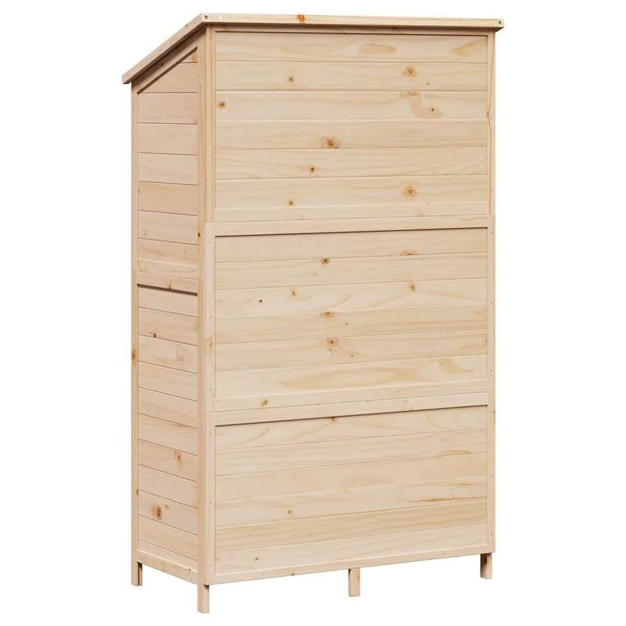 Abri de jardin Naturel 106,5 x 56 x 176 cm Bois de Sapin Massif - 6