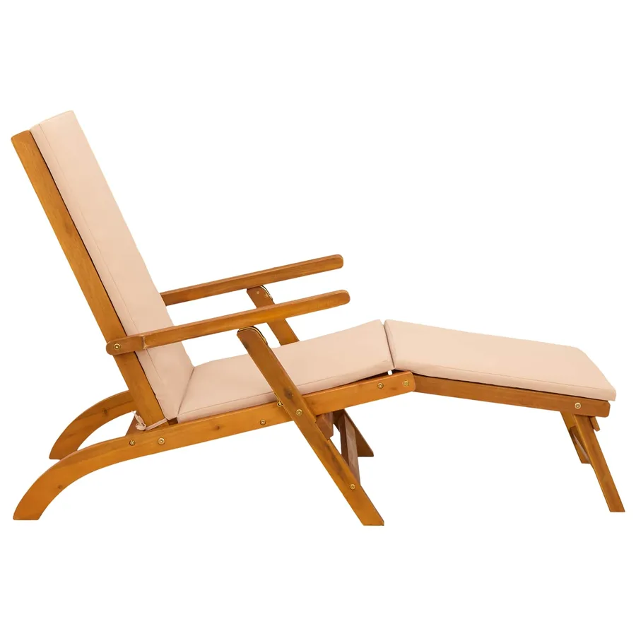Chaise longue inclinable et pliable 55 x 146 x 91 cm - 6