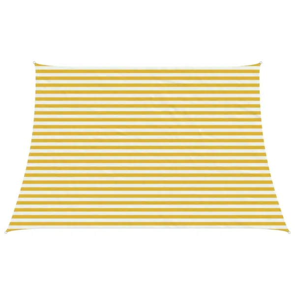 Voile d'ombre Jaune et blanc 4 / 5 x 3 m HDPE