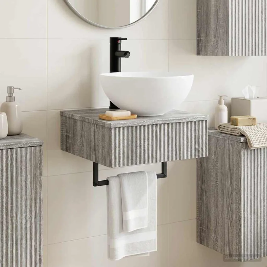 Basin de lavage mural Sonoma gris 40 x 41 x 40,5 cm