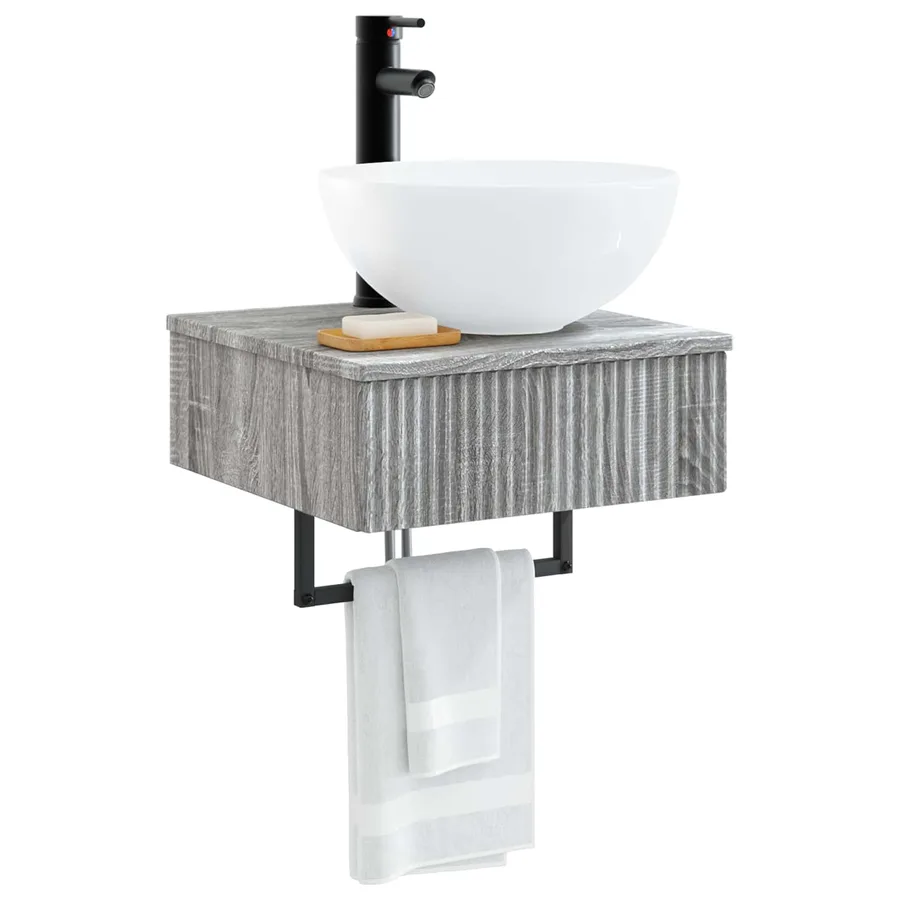Basin de lavage mural Sonoma gris 40 x 41 x 40,5 cm - 3