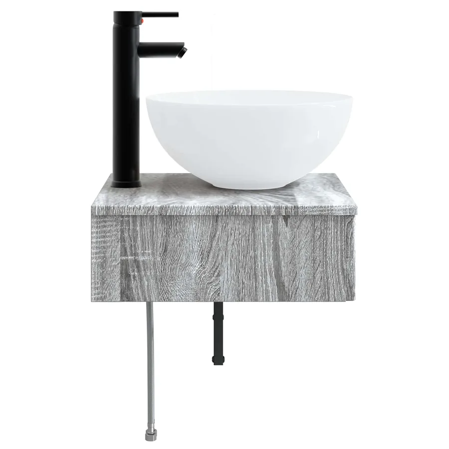 Basin de lavage mural Sonoma gris 40 x 41 x 40,5 cm - 4