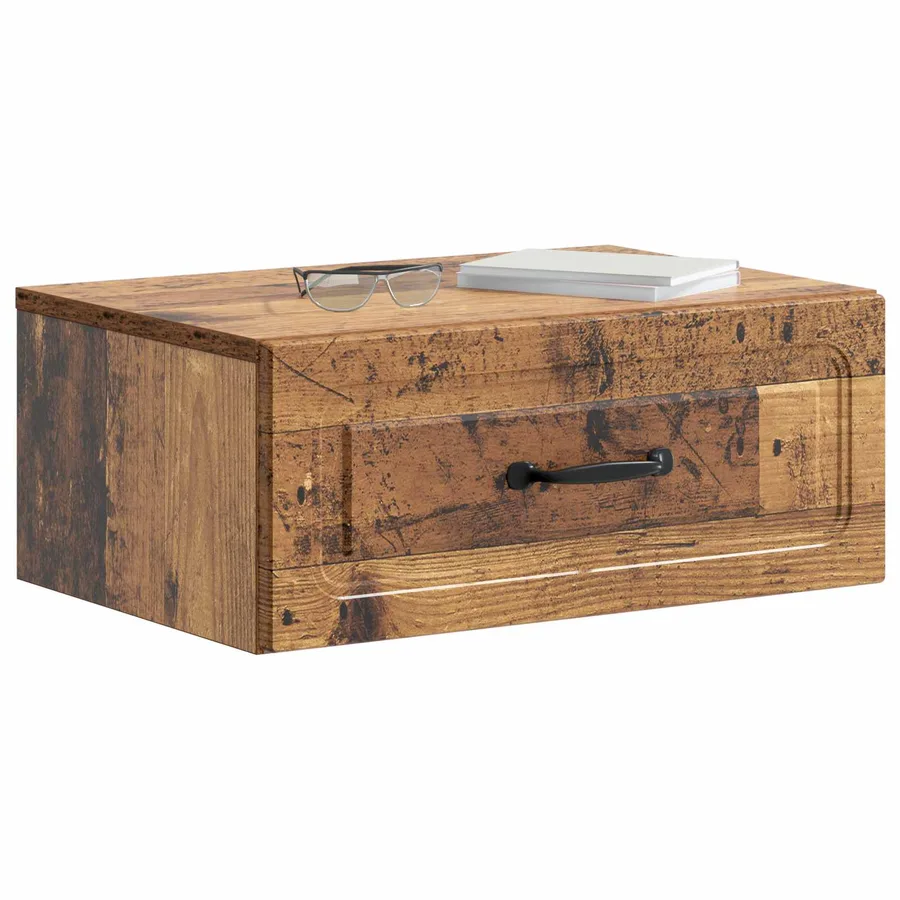 Cabinet de chevet mural 2 pcs Bois ancien 49 x 34,5 x 20 cm - 3