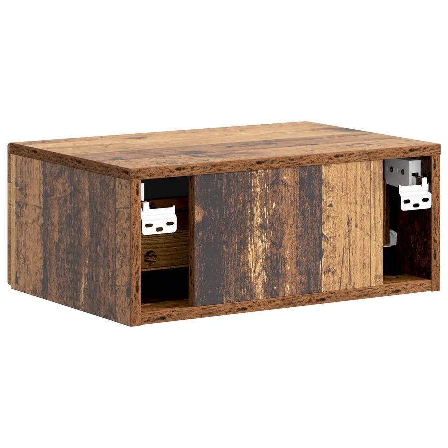Cabinet de chevet mural 2 pcs Bois ancien 49 x 34,5 x 20 cm - 9