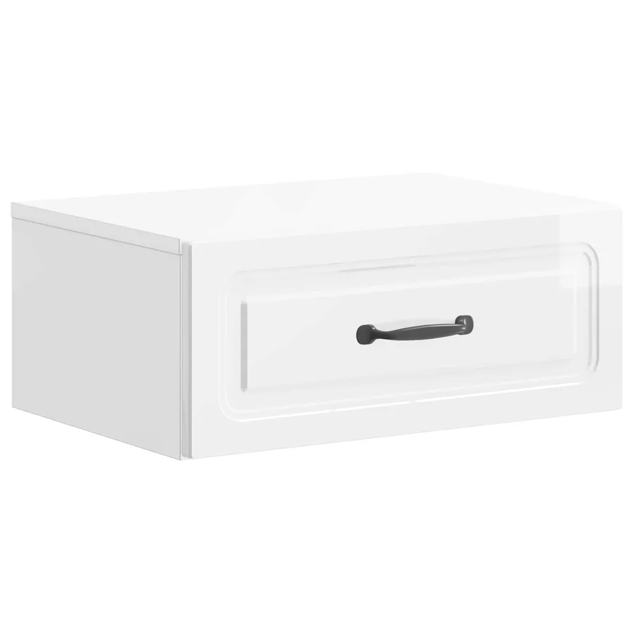 Cabinet de chevet mural 2 pcs Blanc brillant 49 x 34,5 x 20 cm - 5