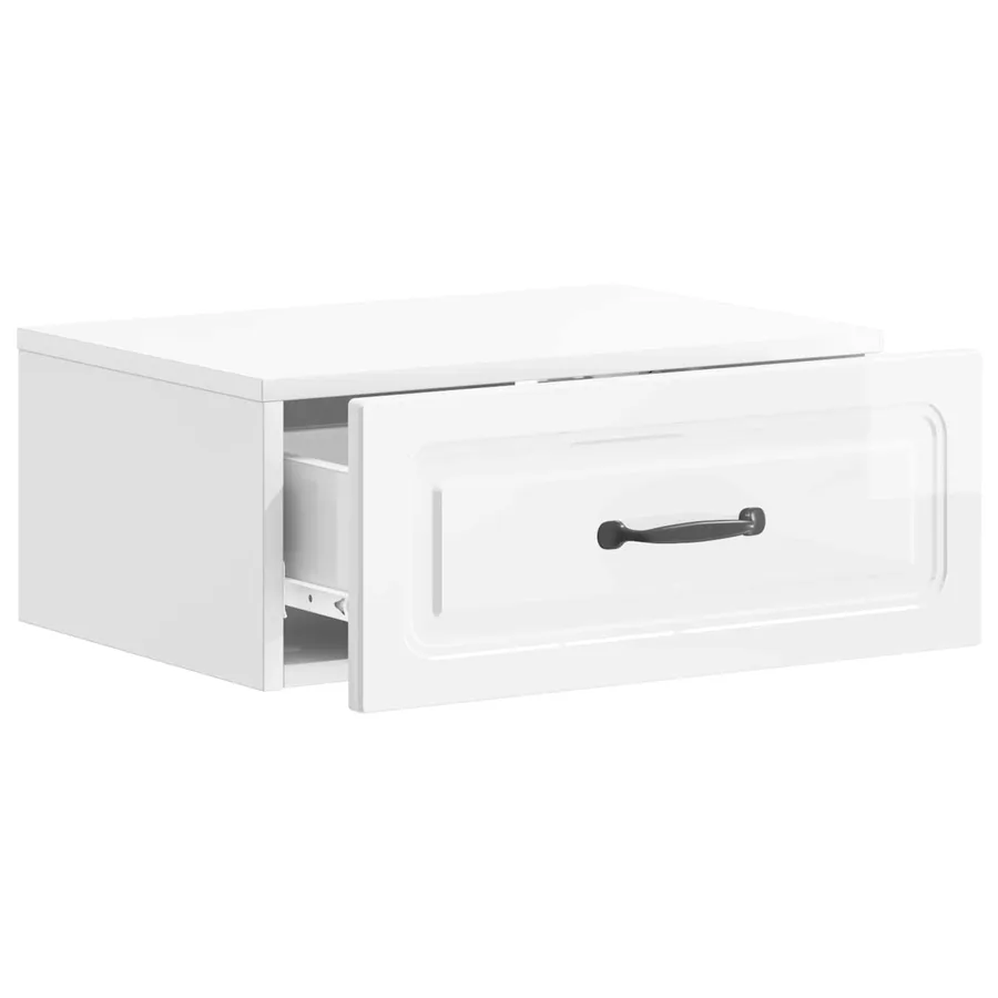Cabinet de chevet mural 2 pcs Blanc brillant 49 x 34,5 x 20 cm - 6